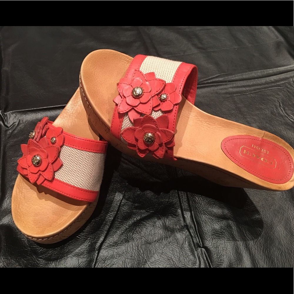 Coach wedge slides